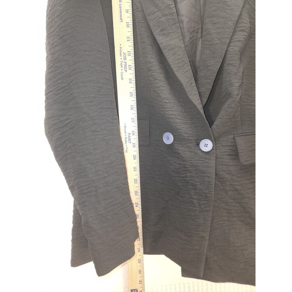 Simply Vera Wang Blazer Womens Med Black Textured Single Breasted Collared - Picture 5 of 7
